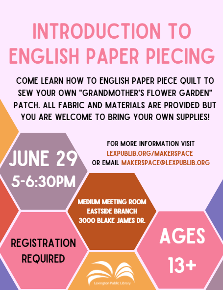 Image for event: Introduction to English Paper Piecing