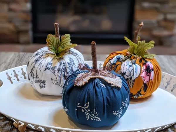 Image for event: Crafternoon:  No Sew Fabric Pumpkins